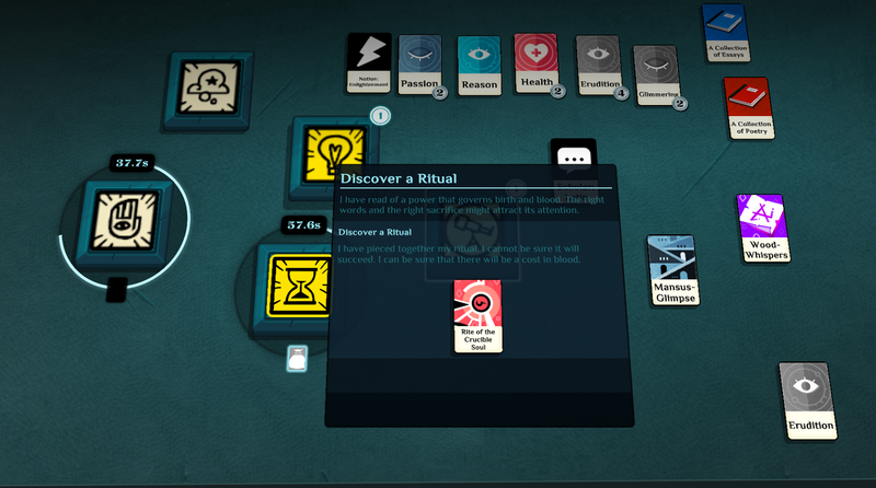 Illustration for article titled Cultist Simulator Makes Running A Cult Into A Fun Time